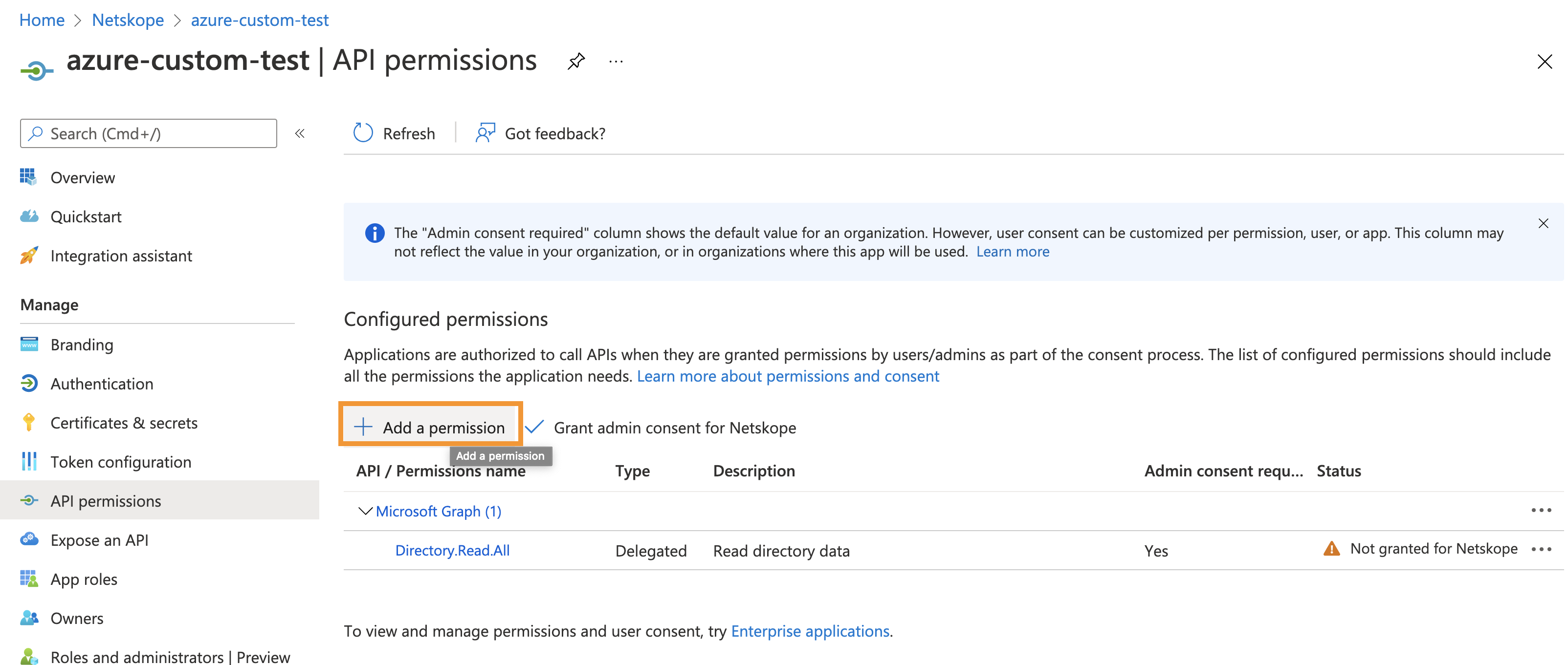 Step 1/3: Configure a Microsoft Entra ID Application for CSA