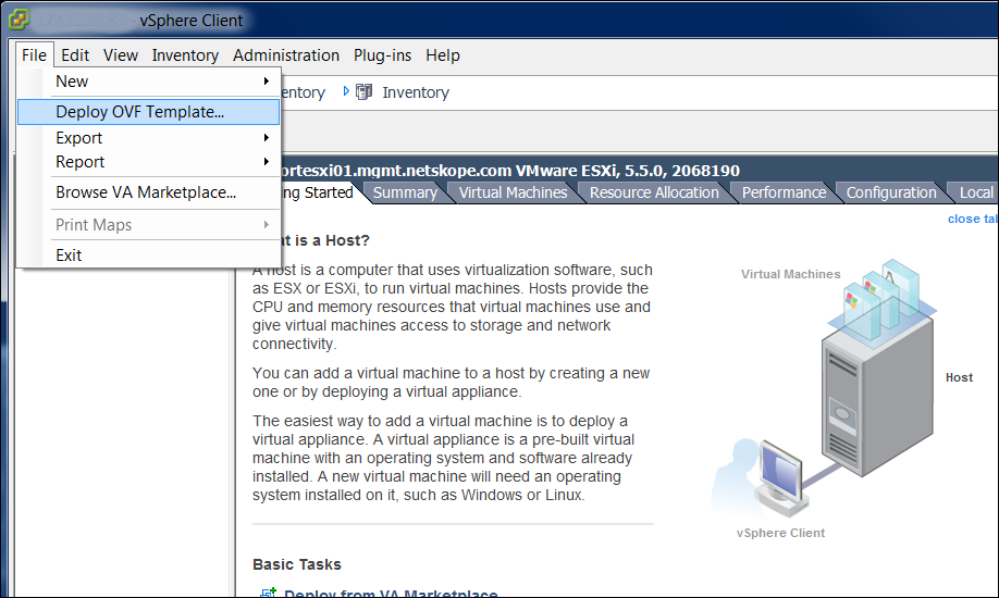 Install the Virtual Appliance on VMware ESX 6.5 or later
