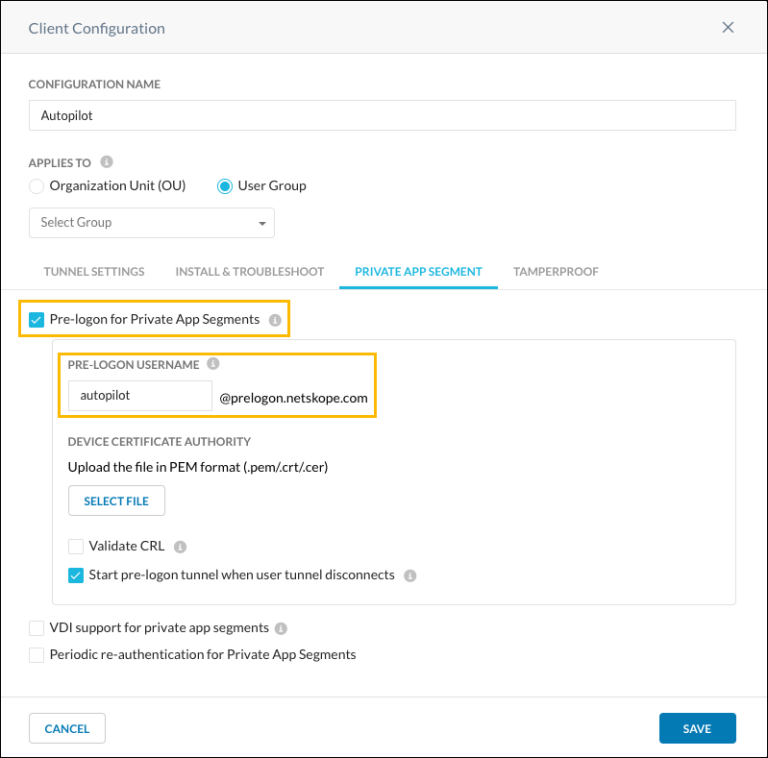 Windows Autopilot with Private Access Prelogon - Netskope Knowledge Portal