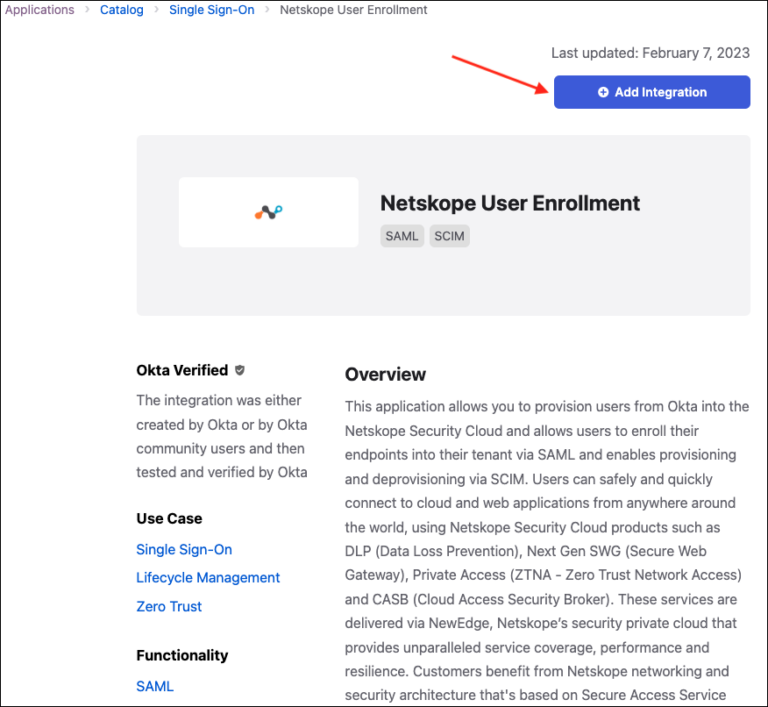 Netskope with Okta SCIM Provisioning Netskope Knowledge Portal