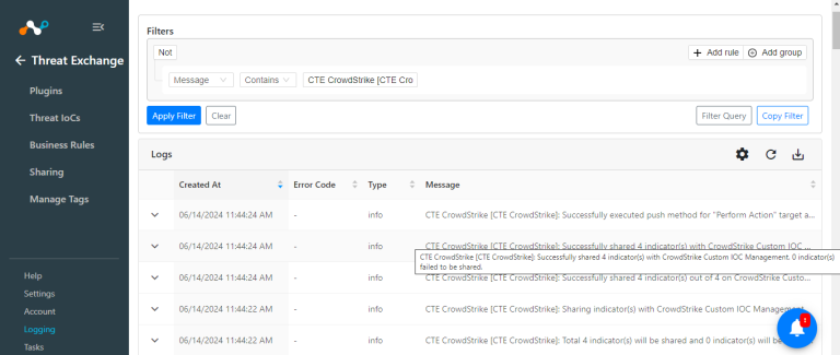 CrowdStrike Plugin for Threat Exchange - Netskope Knowledge Portal