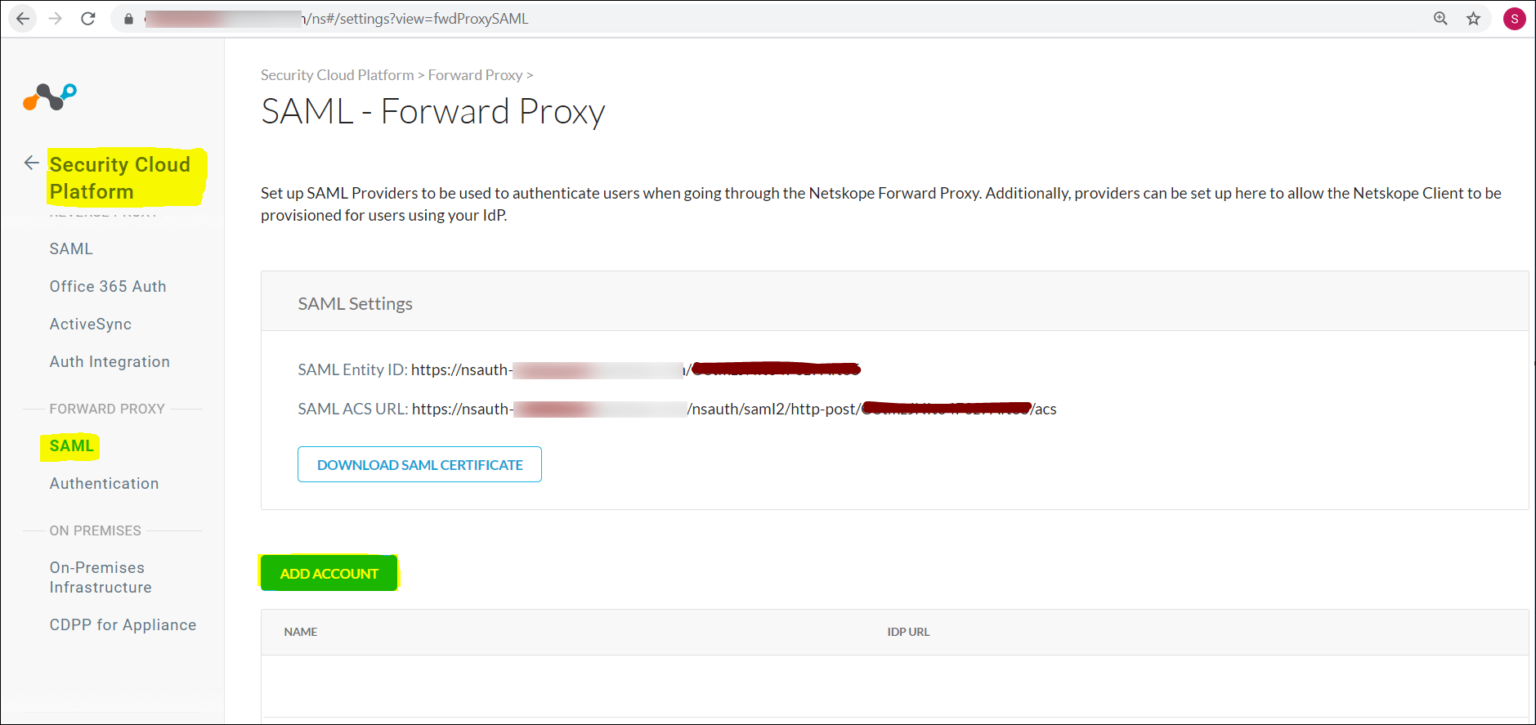 Add an ADFS IdP Account in Netskope SAML Forward Proxy Netskope Knowledge Portal
