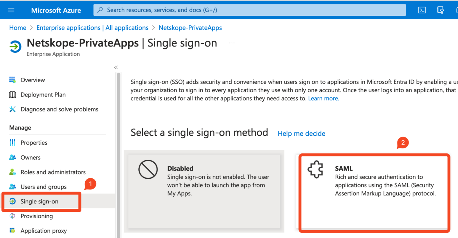 Configure Browser Access with Microsoft Entra Netskope Knowledge Portal
