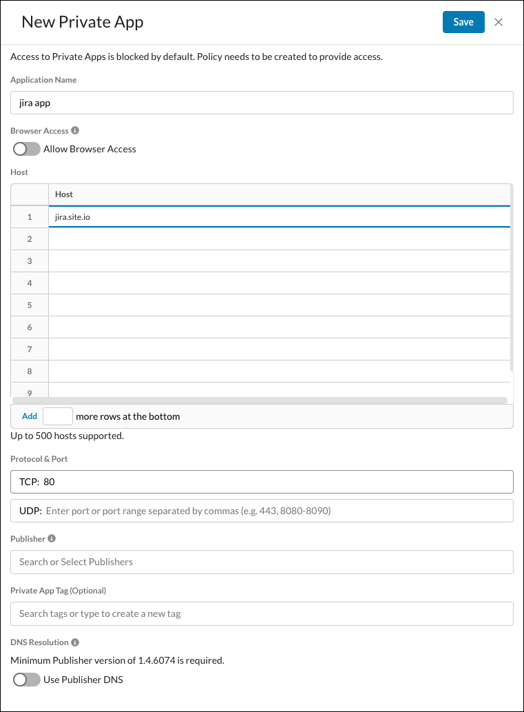 Create a Private App Definition - Netskope Knowledge Portal